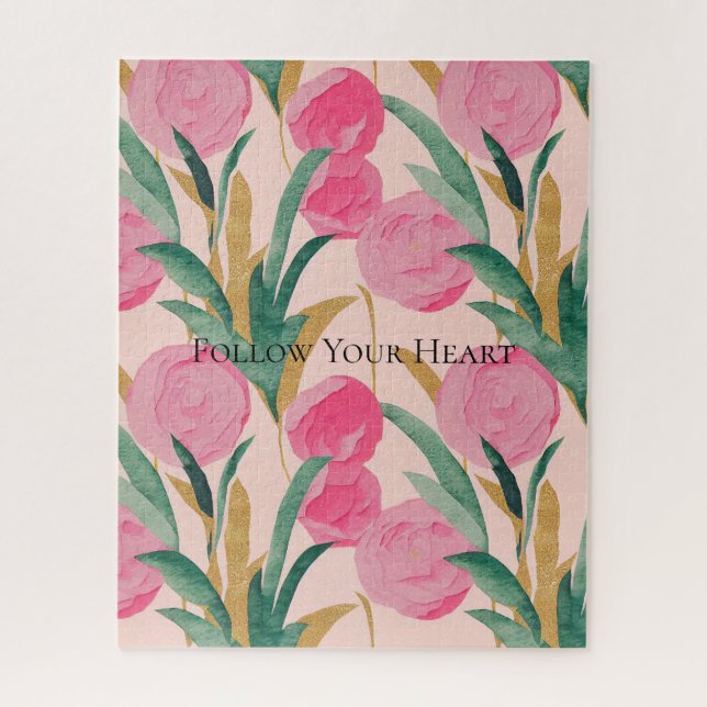 Quebra-cabeça Flores Rosa (Vertical)