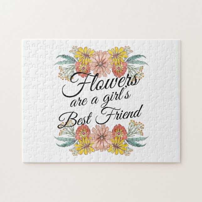 Quebra-cabeça Flores são a melhor amiga das raparigas - Arte da  (Horizontal)