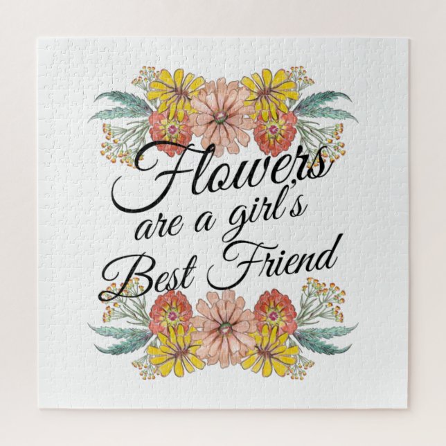 Quebra-cabeça Flores são a melhor amiga das raparigas - Arte da  (Vertical)