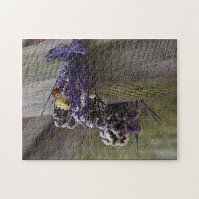 Quebra-cabeça Flores Secas em Flor de Feixe de Madeira Foto (Horizontal)