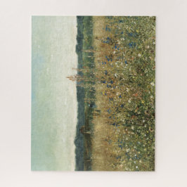 Quebra-cabeça Flores selvagens. Óleo na Canvas. Prado de Vintage