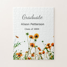 Quebra-cabeça Flores silvestres amarelas alaranjadas modernas e 