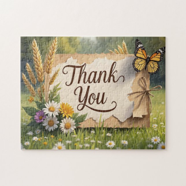 Quebra-cabeça Flores silvestres desenhadas à mão, pedúnculos de  (Horizontal)