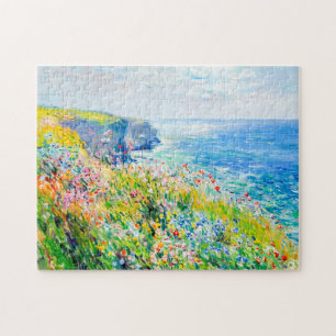 Quebra-cabeça Flores Silvestres pelo Penhasco Impressionista Cos