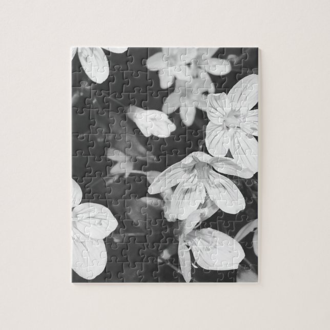 Quebra-cabeça Flores silvestres, preto e branco (Vertical)
