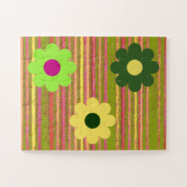 Quebra-cabeça Flores Simples Flores Jovens Crianças Quebra-cabeç