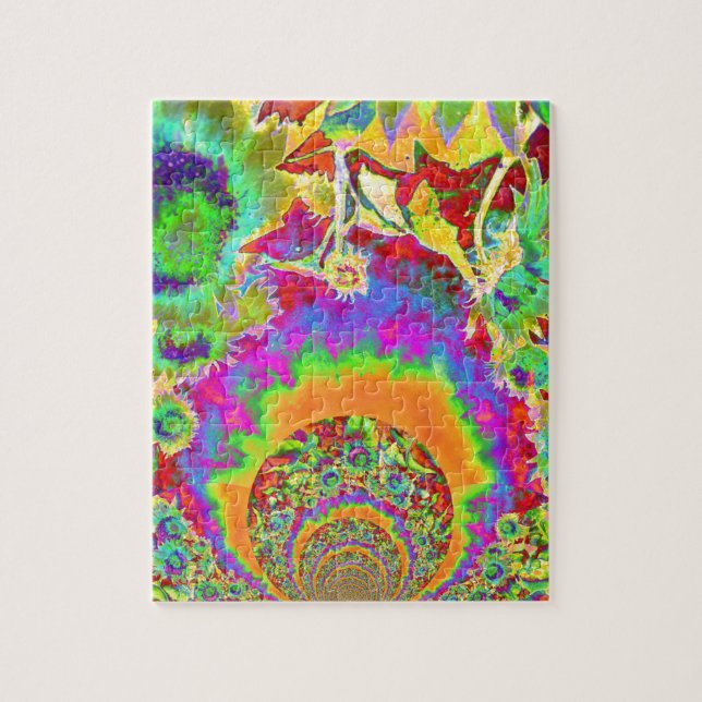 Quebra-cabeça Flores solares elegantes boêmicas (Vertical)