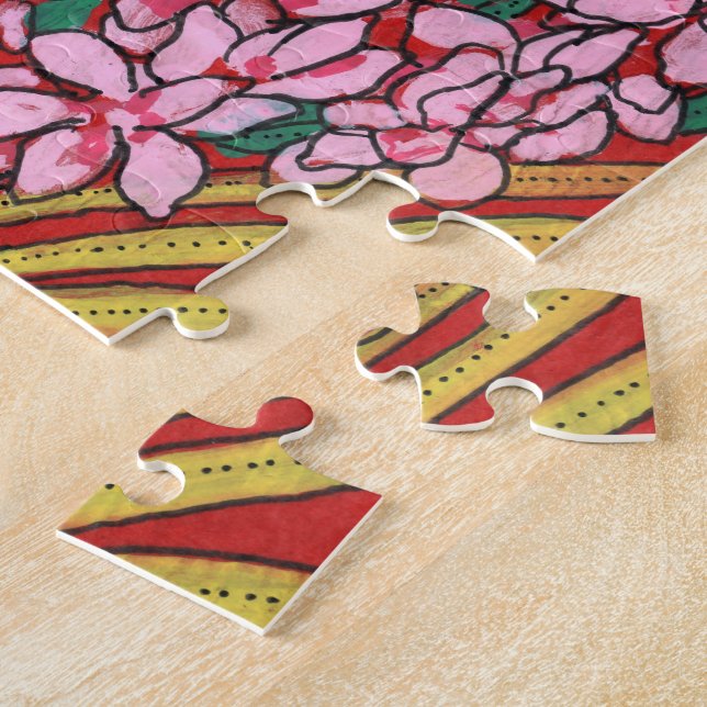 Quebra-cabeça Flores Tropicais De Cone Rosa Ginger Alpinia Flora (Lateral)