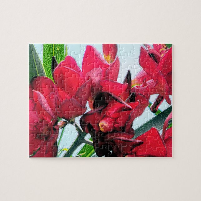 Quebra-cabeça Flores Vermelhas (Horizontal)