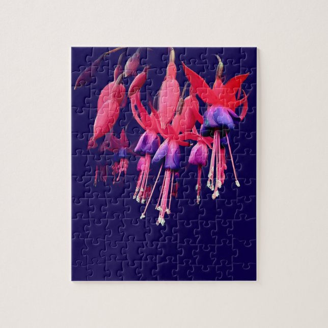 Quebra-cabeça Flores vermelhas e roxas (Vertical)