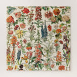Quebra-cabeça Flores Vintage por Adolphe Millot<br><div class="desc">Por favor,  visite minha loja para obter design mais interessante e mais opções de cores.
=> zazzle.com/colorfulworld*</div>