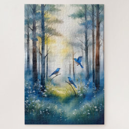 Quebra-cabeça Floresta Cênica de Azulejos da Floresta