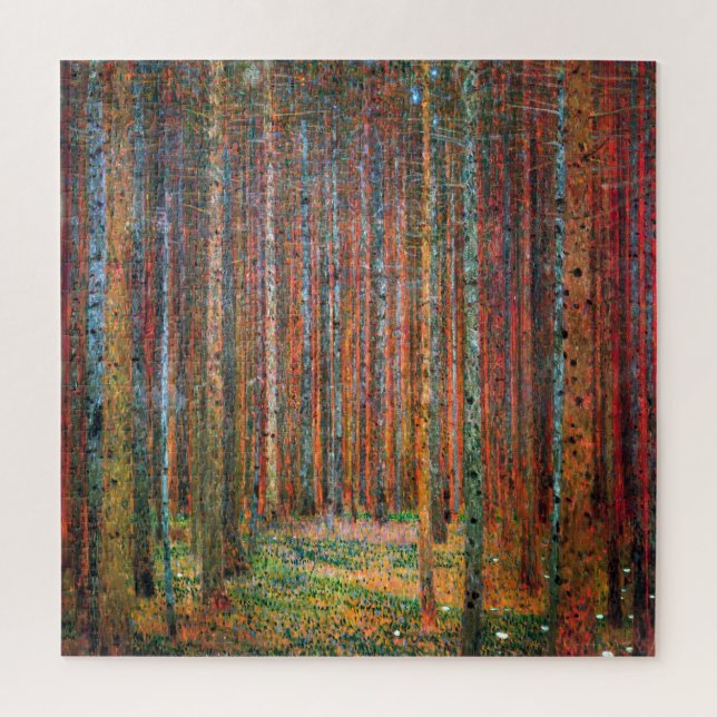 Quebra-cabeça Floresta de Abetos | Gustav Klimt | (Vertical)