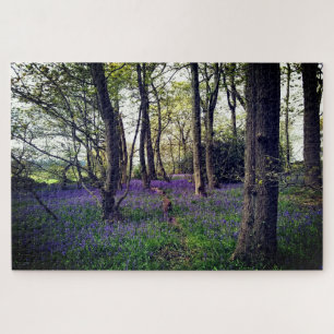 Quebra-cabeça Floresta de Bluebells Floral moderna e elegante