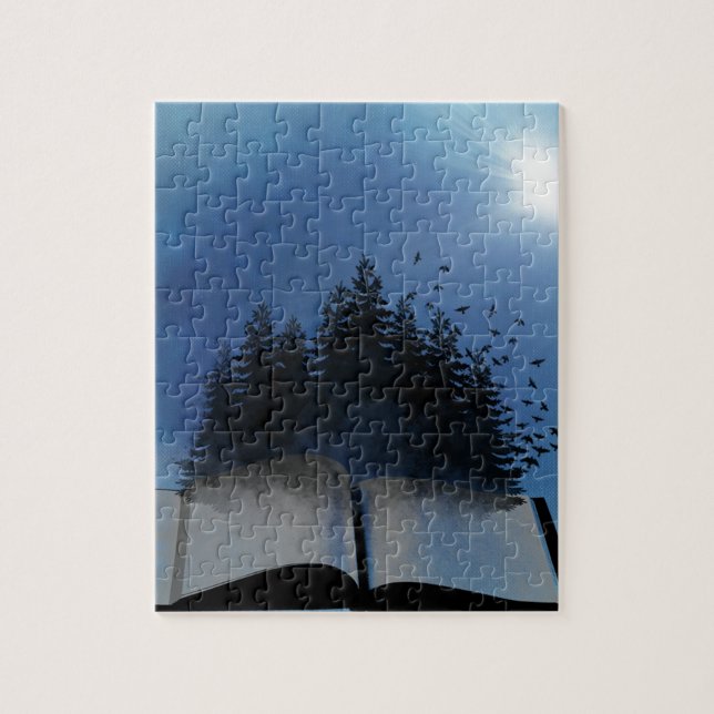 Quebra-cabeça Floresta de Livros Abertos (Vertical)