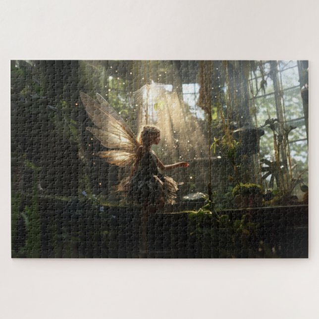 Quebra-cabeça Floresta de Pequenas Fadas Gálicas E Docas (Horizontal)