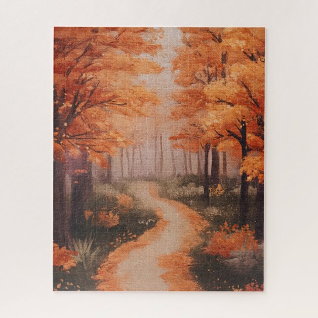 Quebra-cabeça Floresta de Queda de Cozy (Vertical)