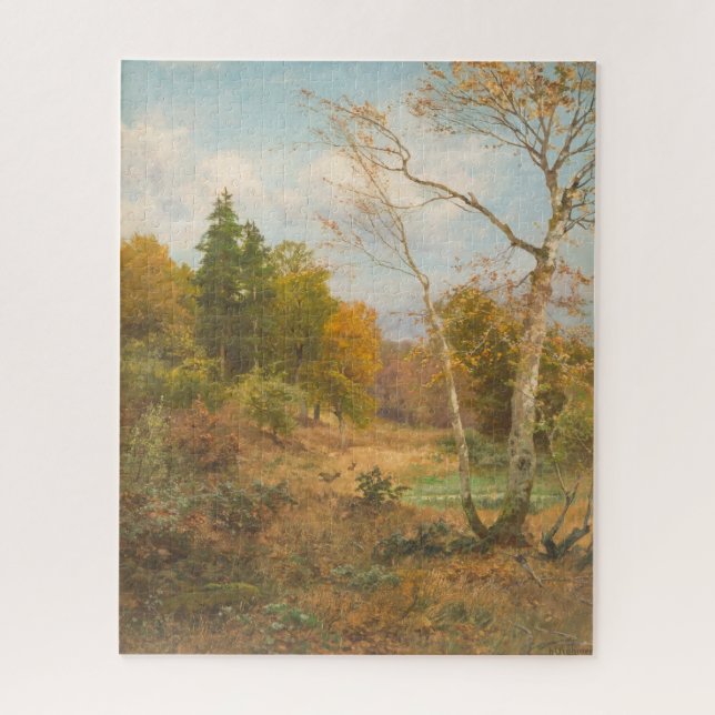Quebra-cabeça Floresta do outono - Heinrich Böhmer (Vertical)