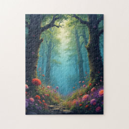 Quebra-cabeça Floresta encantada ao crepúsculo