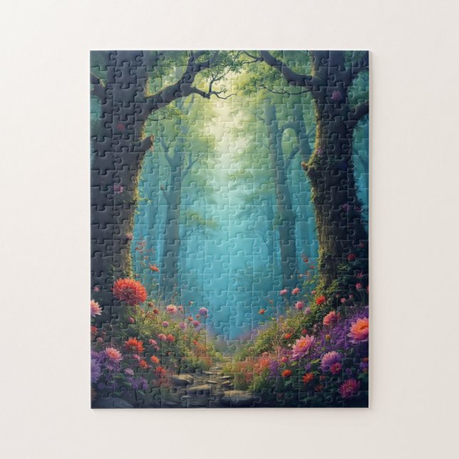 Quebra-cabeça Floresta entonada ao anoitecer (Vertical)