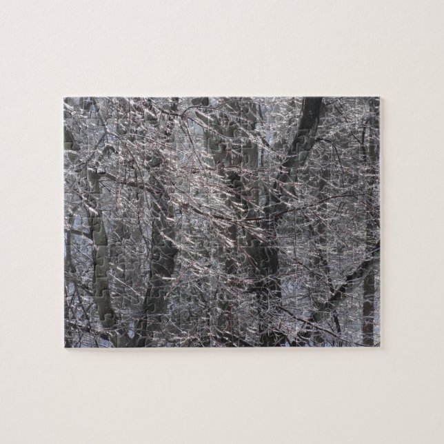 Quebra-cabeça Floresta gelada de manhã I (Horizontal)