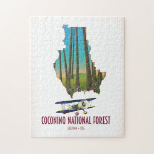 Quebra-cabeça Floresta Nacional de Coconino Arizona EUA mapa
