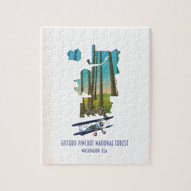 Quebra-cabeça Floresta Nacional Gifford Pinchot, estado de Washi (Vertical)