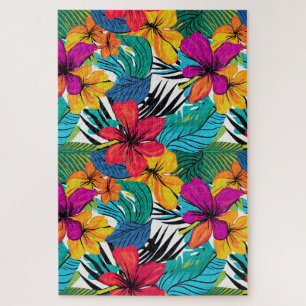 Quebra-cabeça Florestas de Aquarelas Tropicais Whimsical