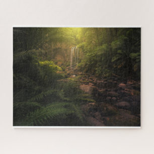 Quebra-cabeça Florestas Destaques da luz solar Cascata
