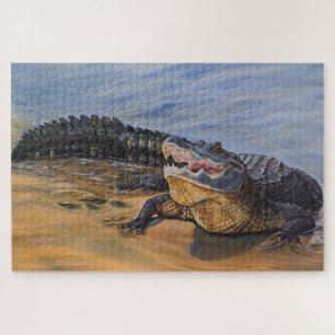 Quebra-cabeça Flórida Alligator. Face a face