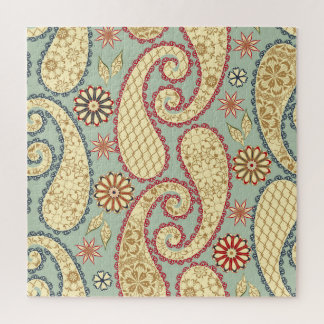 Quebra-cabeça Flórida étnica, estilo paisley vintage.