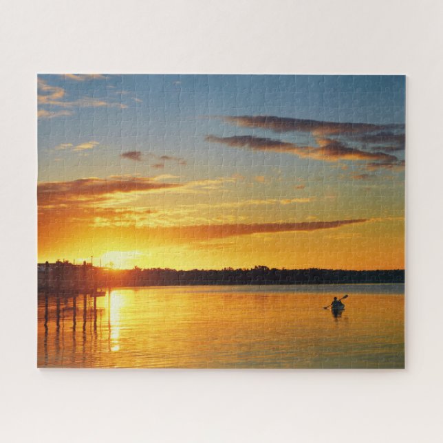 Quebra-cabeça Florida Kayaker no Sunset 16x20 (Horizontal)
