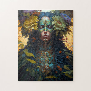 Quebra-cabeça Flower Goddese Fantasy Art