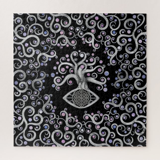 Quebra-cabeça Flower of Life - Eye Tree Ornament (Vertical)