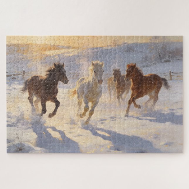 Quebra-cabeça Foals at Play (Horizontal)