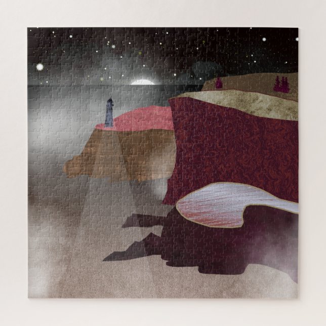 Quebra-cabeça Foggy Lighthouse (Vertical)