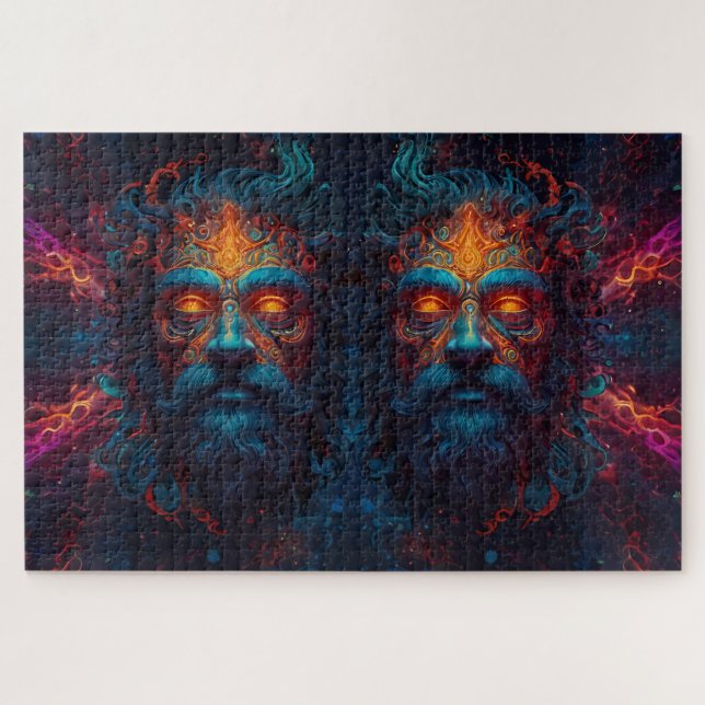 Quebra-cabeça "Fogo dos deuses" com várias deidades (Horizontal)