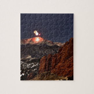 Quebra-cabeça Fogos de artifício do dia dos anos novos no topo d