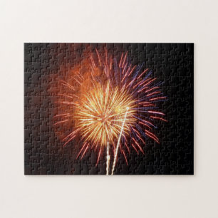 Quebra-cabeça Fogos de artifício vermelho, branco e azul I Patri