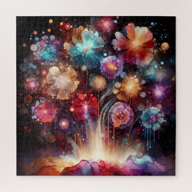 Quebra-cabeça Fogos de Flores (Vertical)