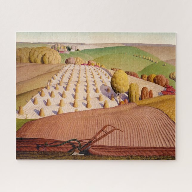 Quebra-cabeça Folga por Grant Wood (Horizontal)