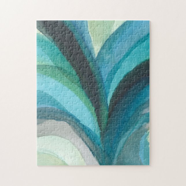 Quebra-cabeça Folha Azul I (Vertical)