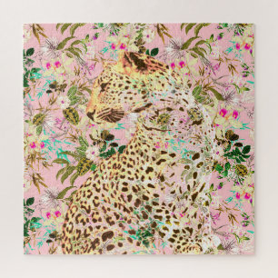 Quebra-cabeça Folha de impressão do leopardo tropical do Havaí