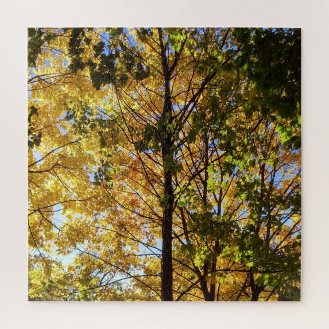 Quebra-cabeça Folhagem Amarelo e Verde (Vertical)