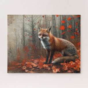 Quebra-cabeça Folhagem de outono da Vintage Red Fox 16x20