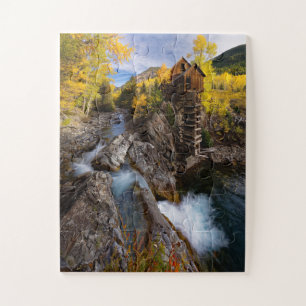 Quebra-cabeça Folhagem de outono em Crystal Mill no Colorado Roc