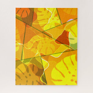 Quebra-cabeça FOLHAS abstrato TROPICAIS