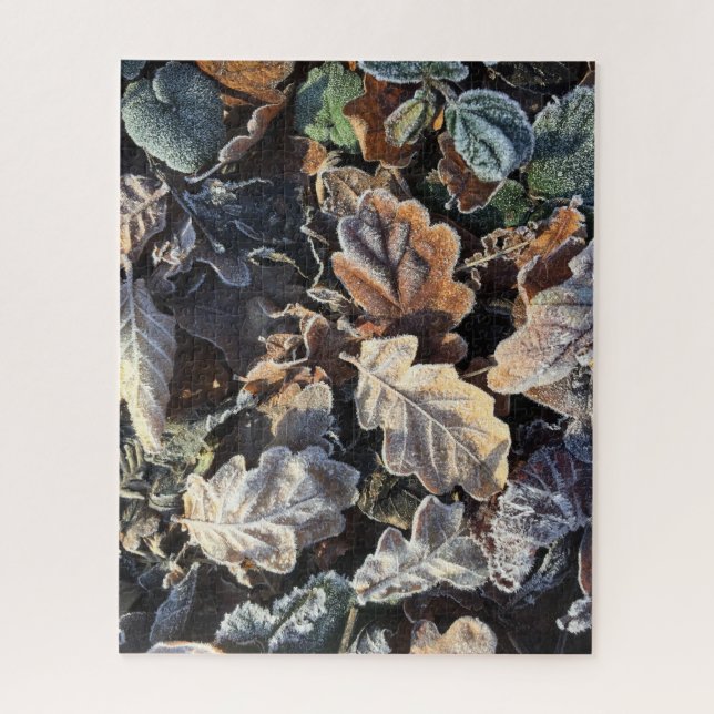 Quebra-cabeça Folhas congeladas (Vertical)