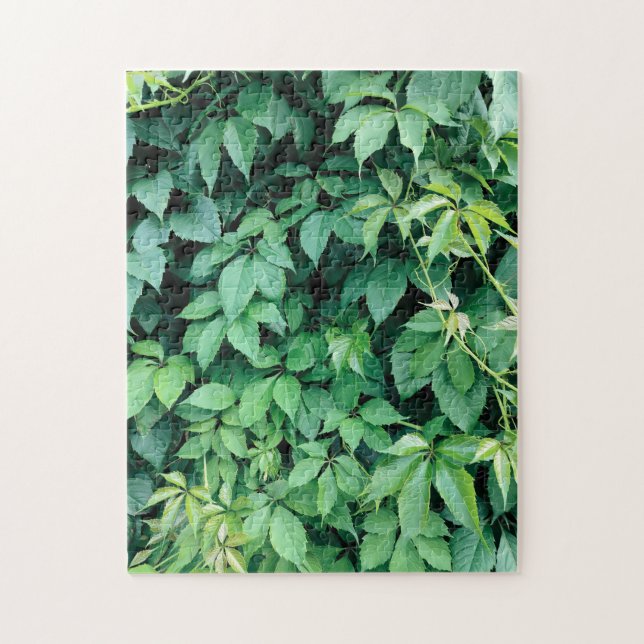 Quebra-cabeça Folhas de Grama Verde (Vertical)