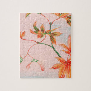 Quebra-cabeça Folhas de Mapeamento Japonês Vintage